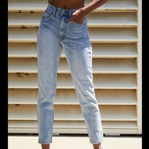 Brandy Melville Straight Leg Medium Wash Jeans